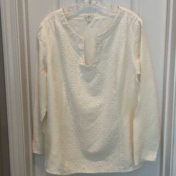 J. Jill Tops - J. Jill linen embroidered top